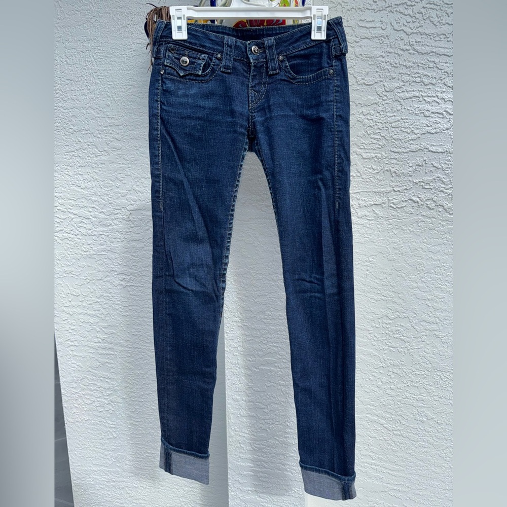 True Religion Dark Blue Ankle Jeans